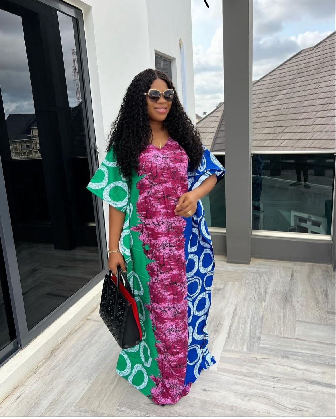 Rich Aunty Swaggerlicious Multicolored Ankara Maxi Dress