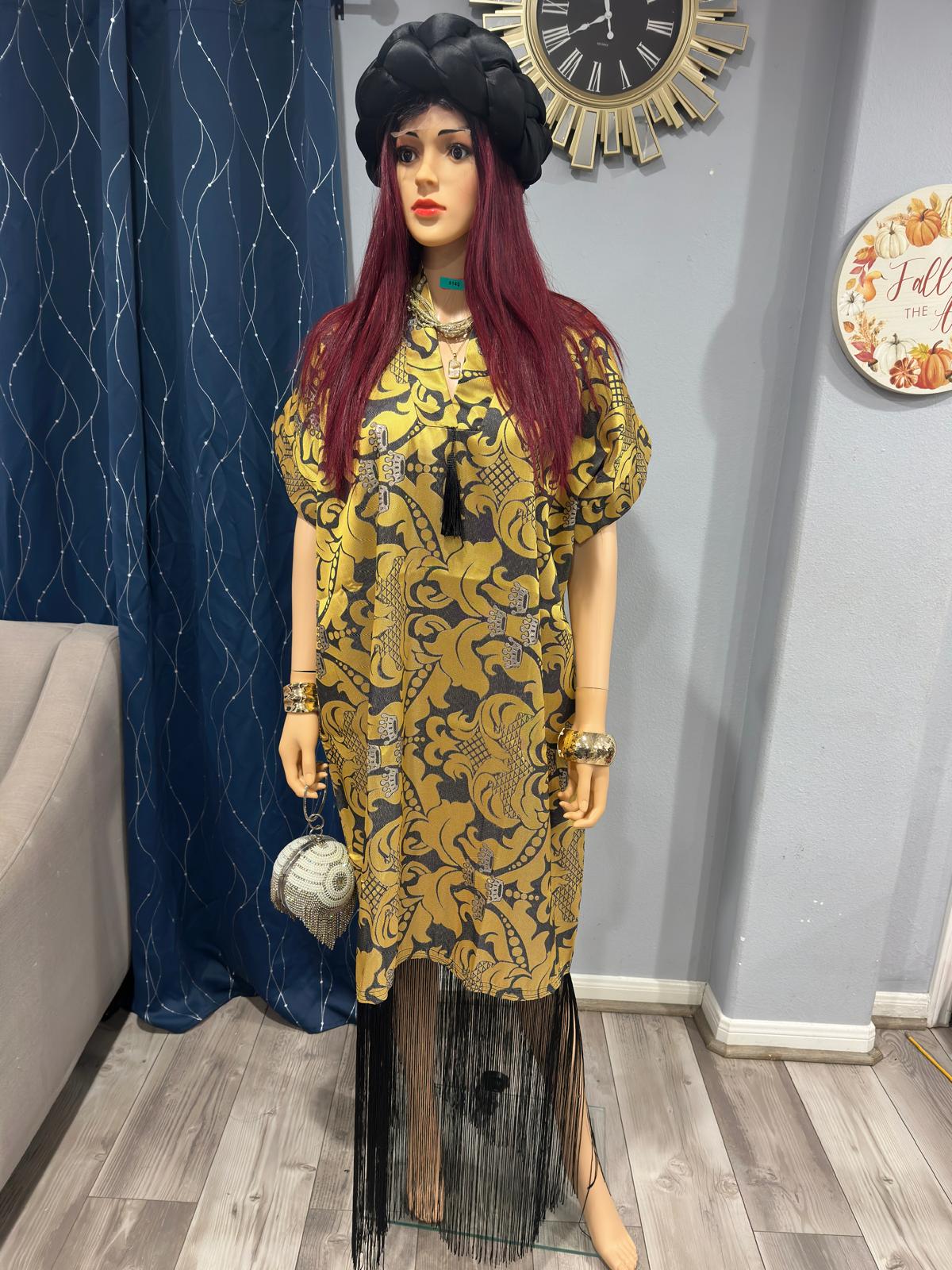 Rich Aunty/African clothing for women/dress/Damask/One Size dress/No Purse