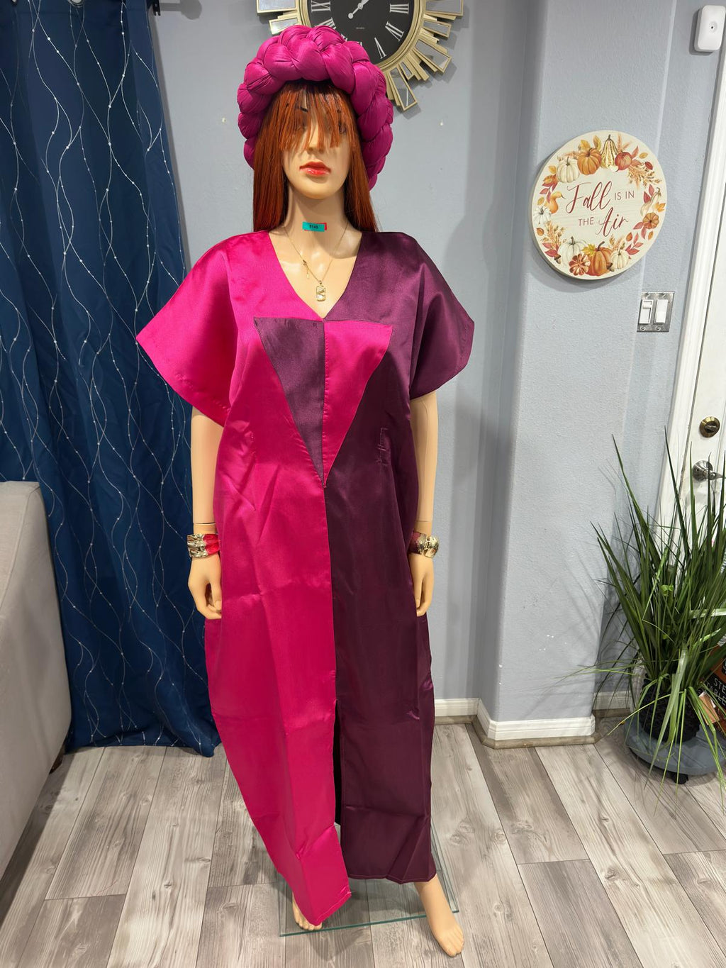 Rich Aunty Swaggerlicious Two-colored Mikado Maxidress