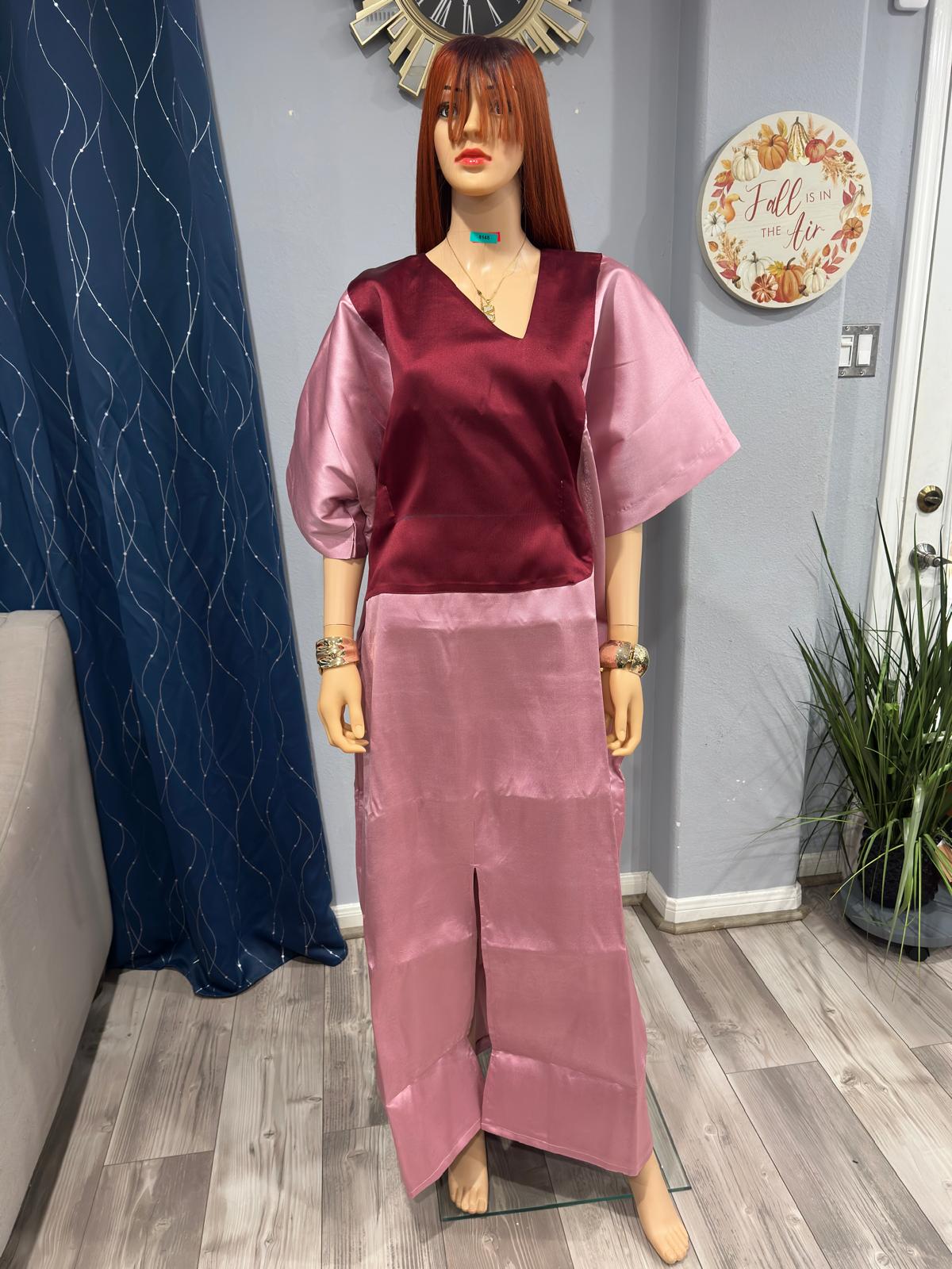 Rich Aunty Swaggerlicious Two-colored Mikado Maxidress