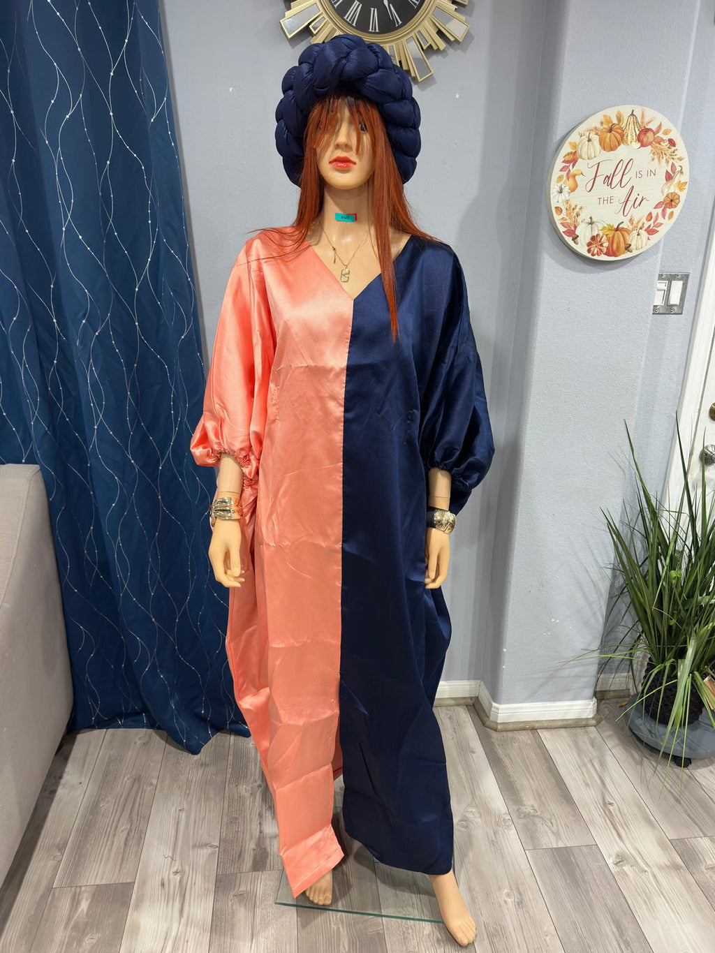 Rich Aunty Swaggerlicious Two-colored Mikado Maxidress