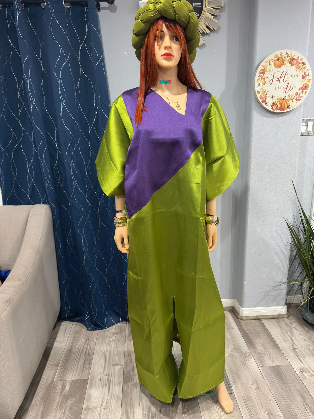 Rich Aunty Swaggerlicious Two-colored Mikado Maxidress