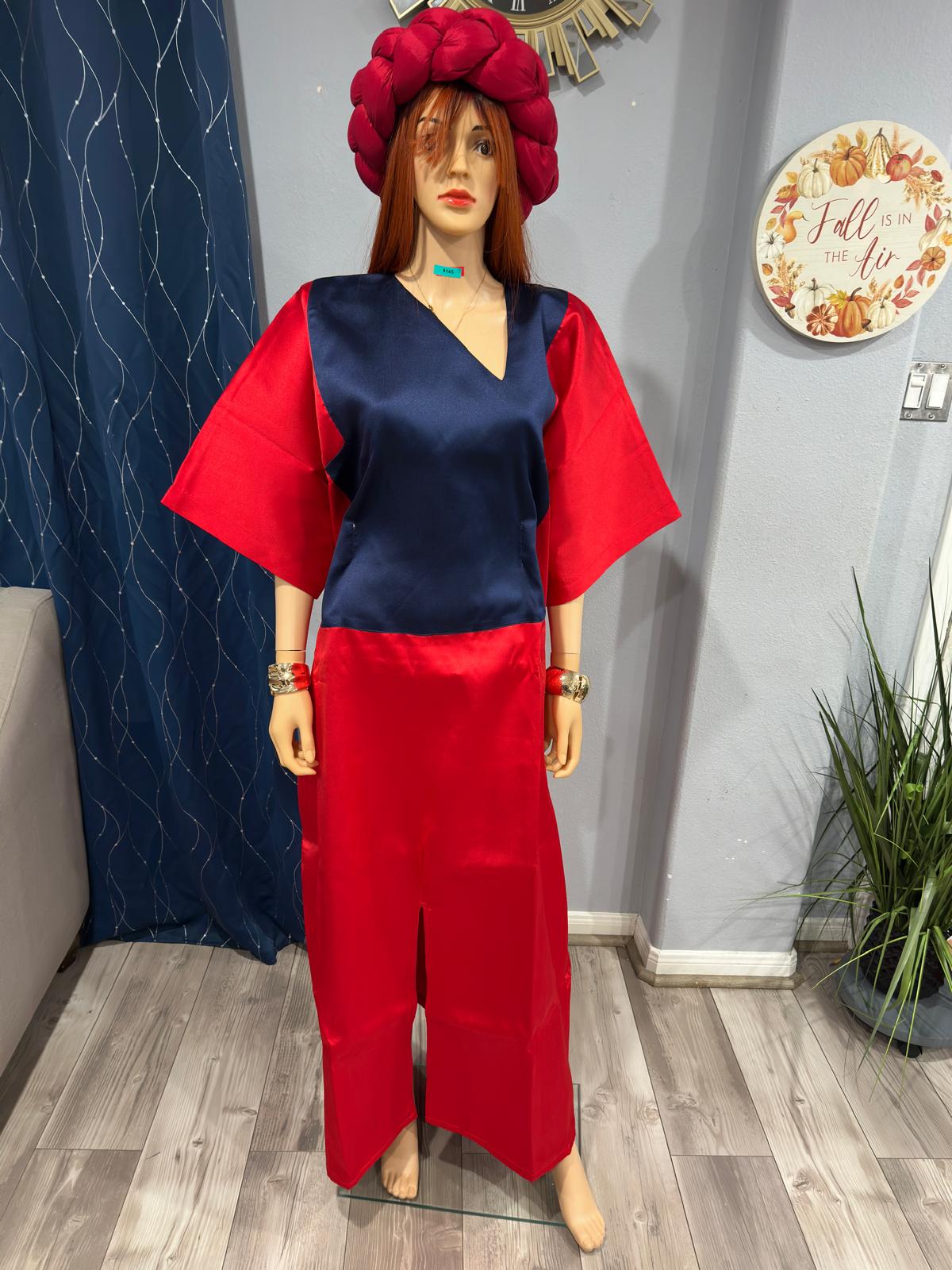 Rich Aunty Swaggerlicious Two-colored Mikado Maxidress