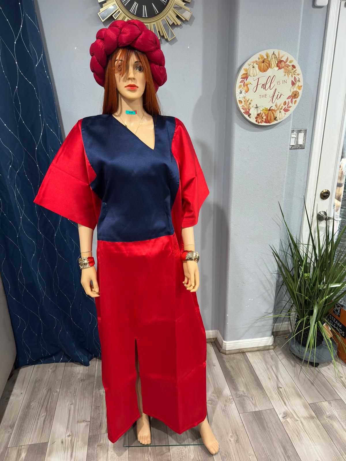 Rich Aunty Swaggerlicious Two-colored Mikado Maxidress