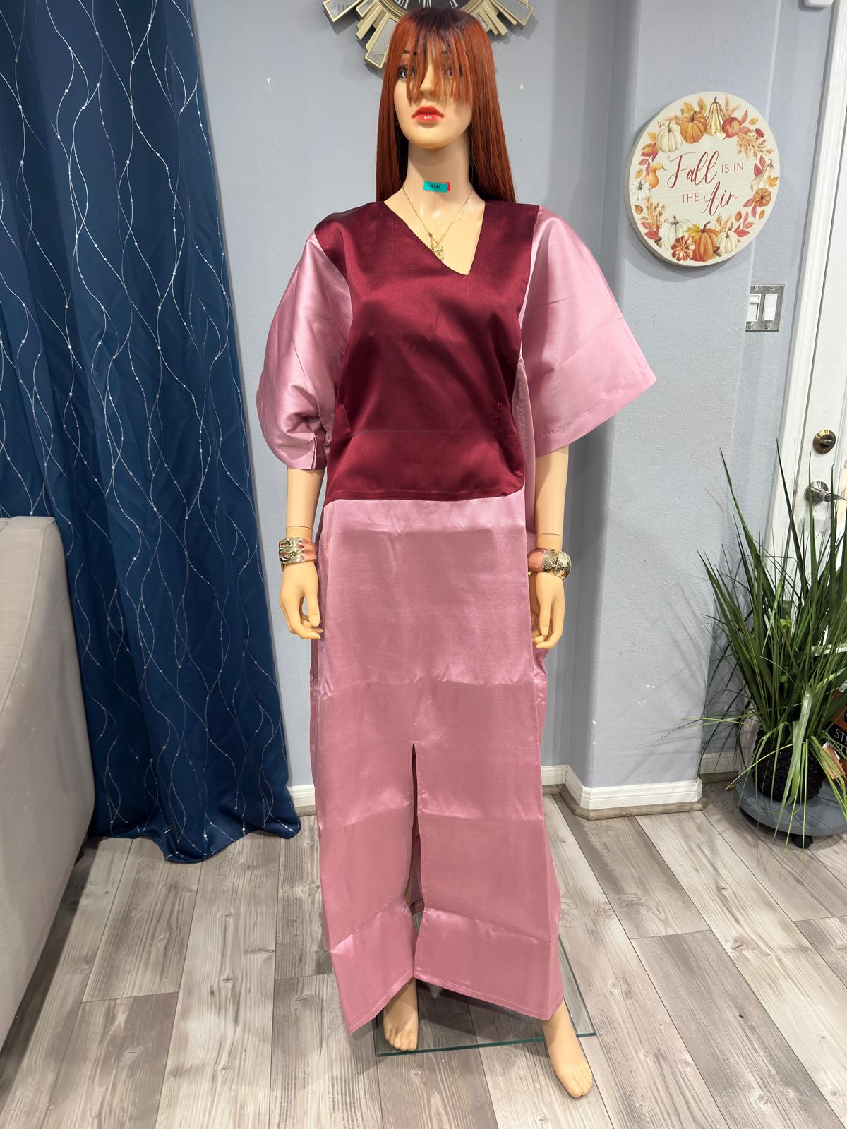 Rich Aunty Swaggerlicious Two-colored Mikado Maxidress