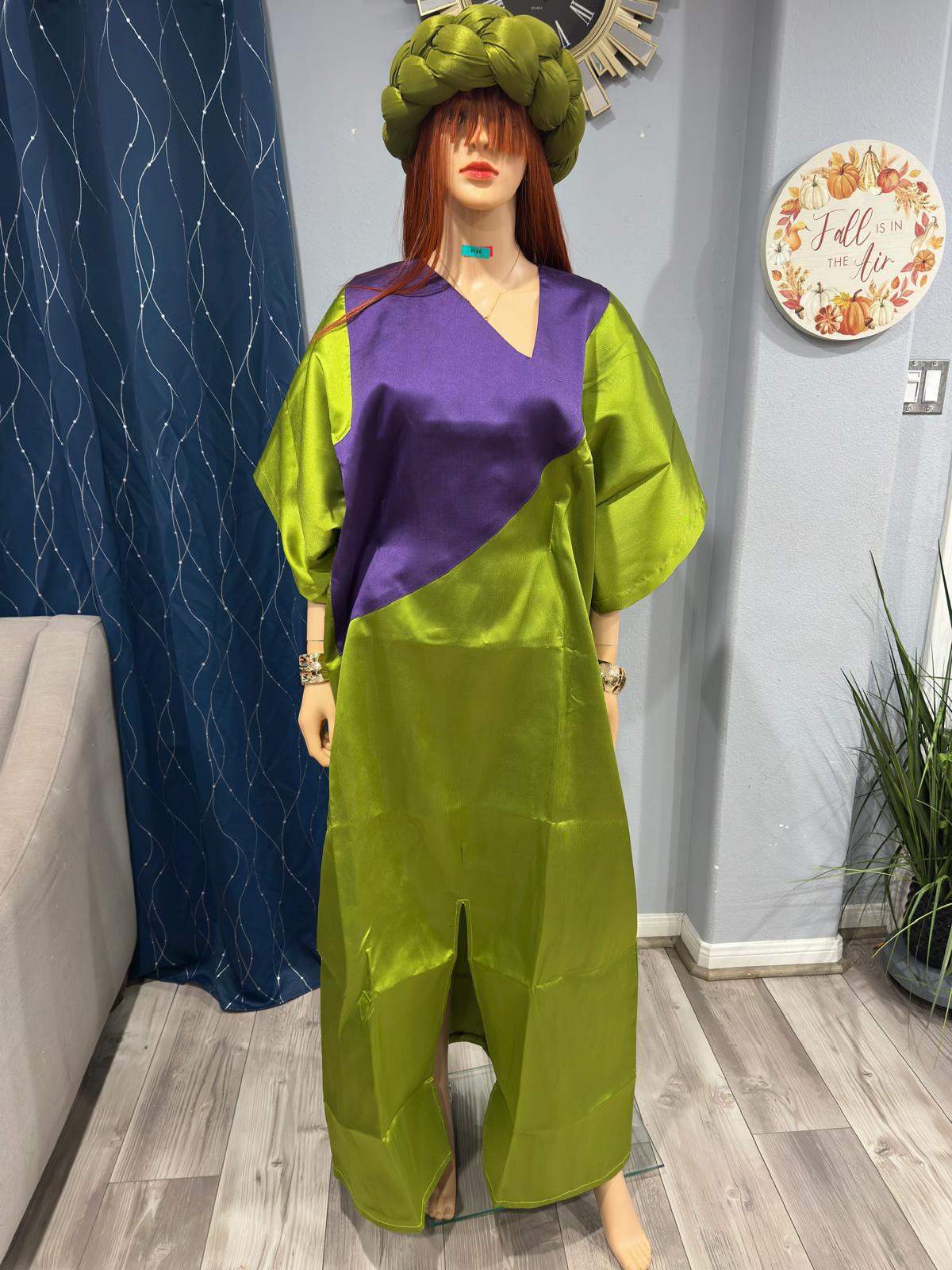 Rich Aunty Swaggerlicious Two-colored Mikado Maxidress