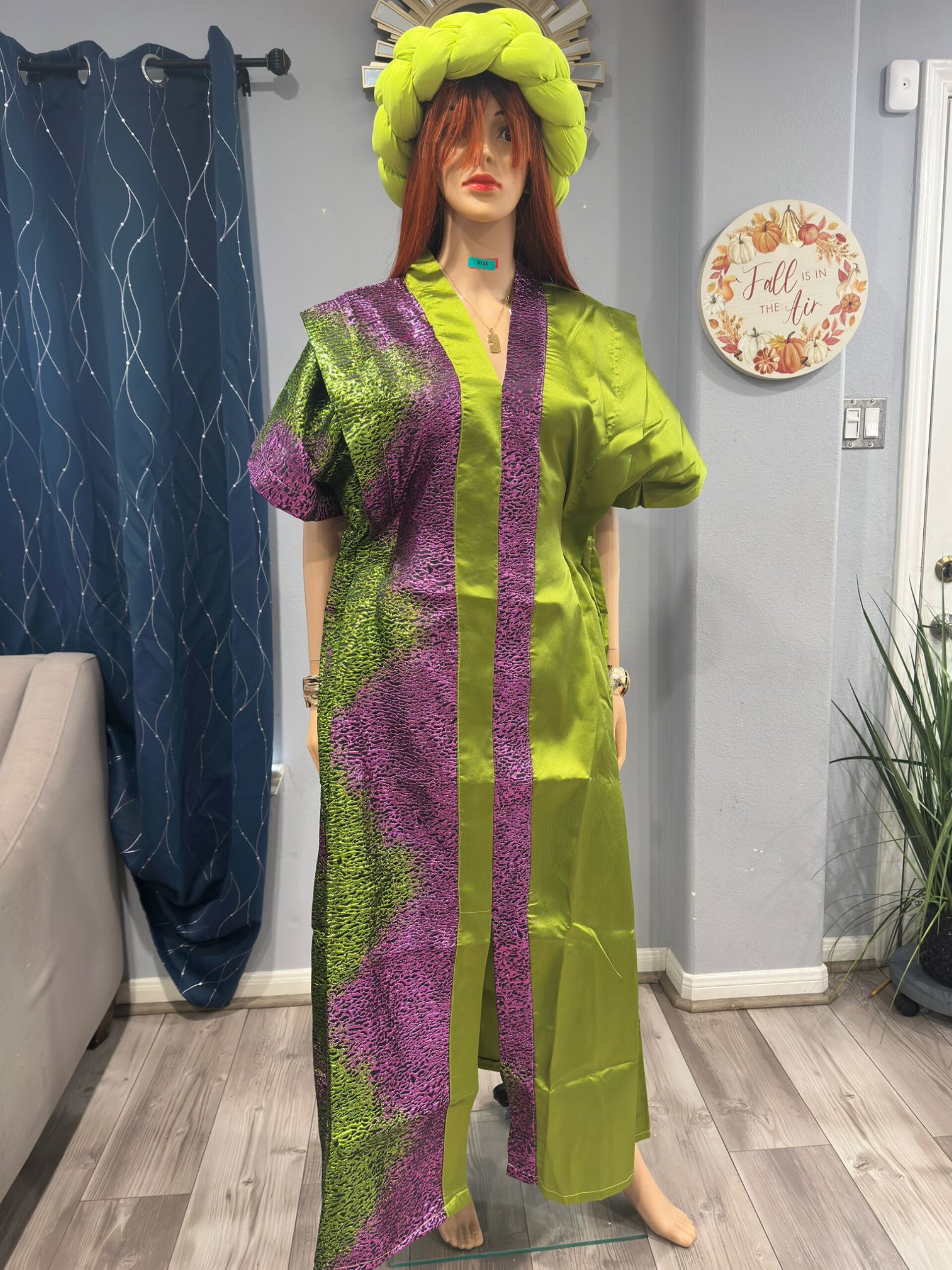 Rich Aunty Swaggerlicious Two-colored Mikado & Brocade Maxidress