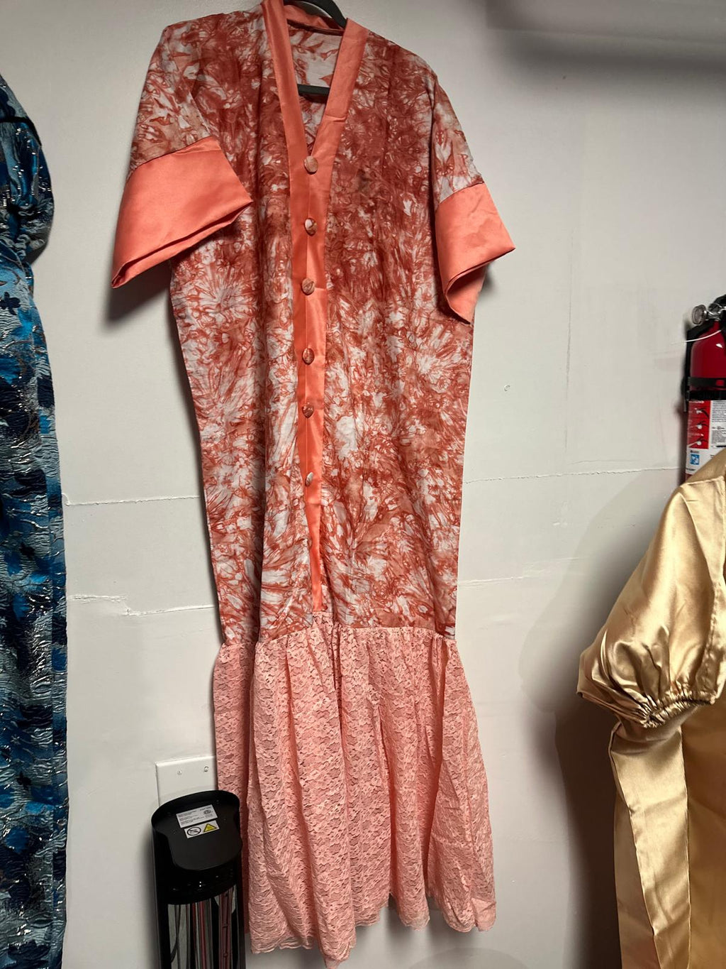 Rich Aunty/African clothing for women/dress/Adire & Lace/One Size dress/No Purse