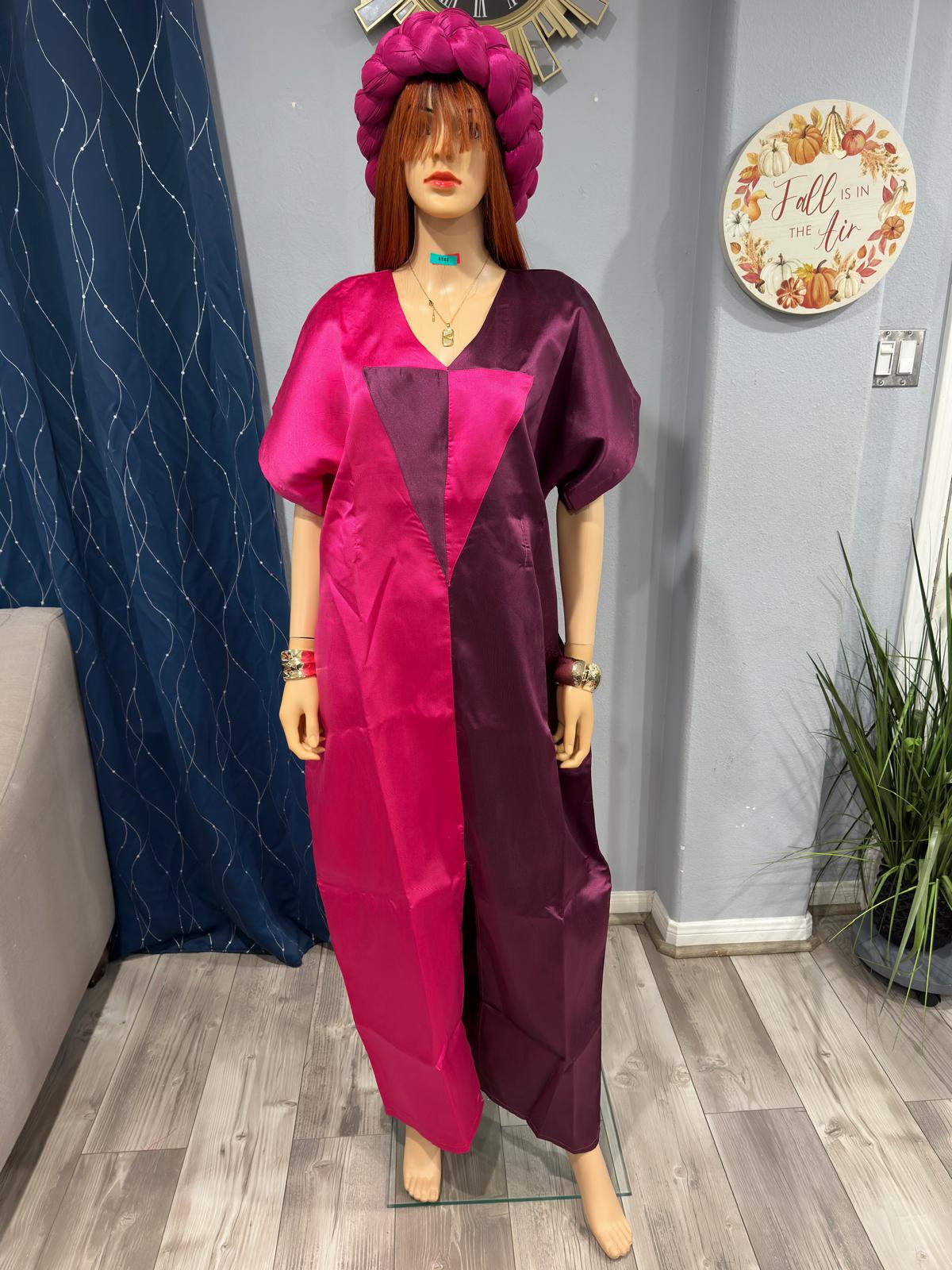 Rich Aunty Swaggerlicious Two-colored Mikado Maxidress